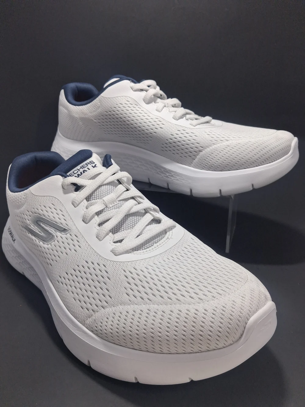 Men's Skechers White Mesh Athletic Sneaker